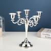 3/5 Arms Candle Holder Electroplated Candelabrum Wedding Decorations European Candlestick  Banquet