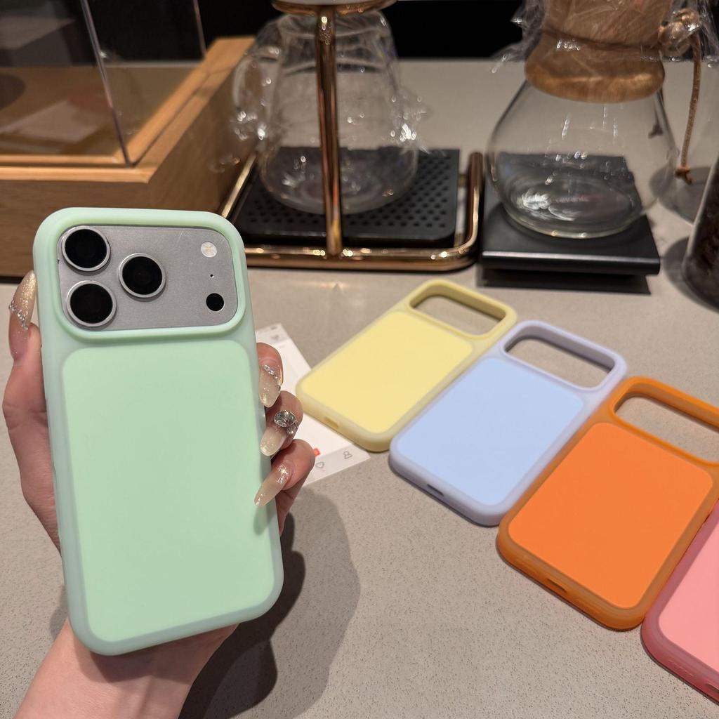 Apple 17 Pro Max Silicone Case: Large Hole, Matte AI Buttons, Fits iPhone 16
