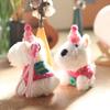 West Highland Dog Plush Toy Keychain Pp Cotton Stuffed Gift For Kids Girls