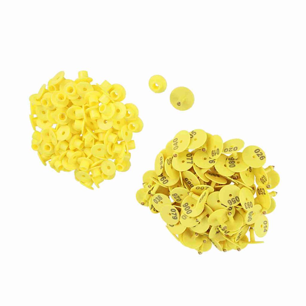 100Pcs Set Sheep Goat Hog Pig Cattle Beef Cow Livestock Ear Number Tag Farm Animal Lettering
