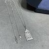 925 Sterling Silver Hai Rui's Birdcage Necklace Plated 18K White Gold Full Diamond Happiness Door Pendant Clavicle Chain
