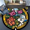 Round Pokémon Rug, Suitable for Living Rooms, Bedrooms, Lounges, Balconies, Sofas, Coffee Tables, Swivel Chairs, Etc. Holiday Gi