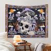 1pc Skeleton Mushroom Pattern Tapestry, Moon Sun Mandala Tapestry, Room Decoration Wall Hanging