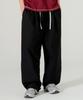 WV PROJECT Gabardine Cotton Elastic Waist Pants Black Mjlp7786