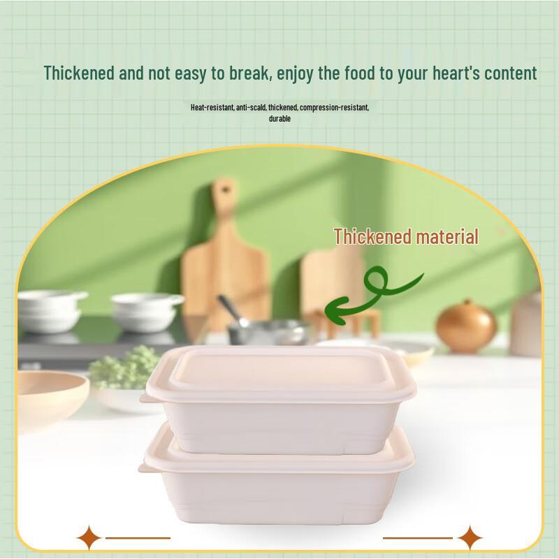 Biodegradable Corn Starch Rectangular Takeaway Containers