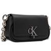 Calvin Klein Fashionable Elegant Minimalist Letter Twist Lock Flap Chain Shoulder Bag Women Shoulder Bag Black DH3240-001