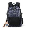 Schoolbag Small Fresh Plaid Schoolbag 1011 New College Style Cute Backpack Large Capacity Junior High School Student Versatile Backpack