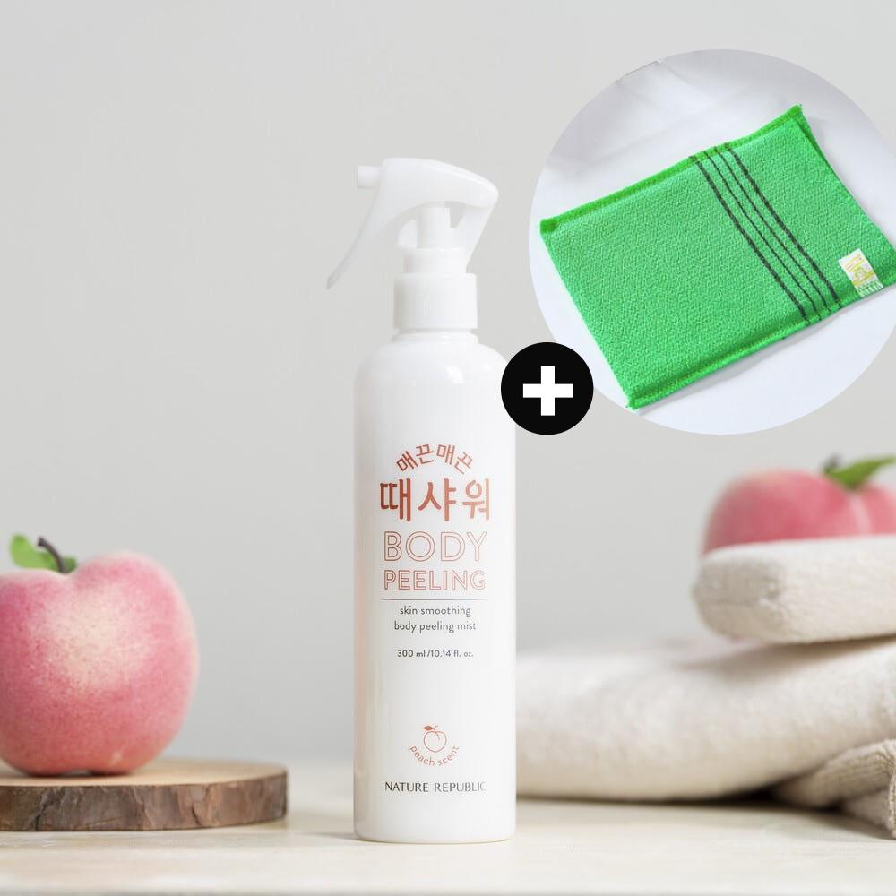 Nature Republic Body peeling Soap Shampoo 300ml ( Korean exfoliator )Smooth Scrub Shower