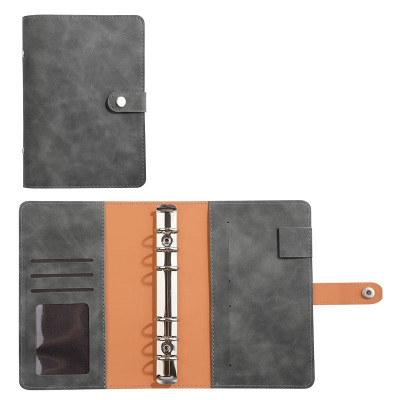 A6 Budget Binder with Cash Envelope Savings Book Budget Planner PU Leather Laptop Binder with Binder Pocket Cash Fill Folder