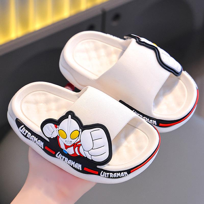 Ultraman Boys' Summer Indoor Non-Slip Bathroom Shower Slippers for Boys, Large and Small Sizes, Home Children's Slippers