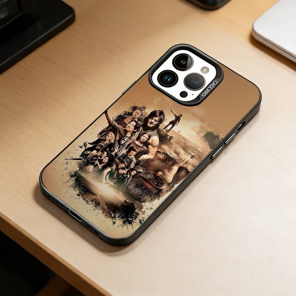 TWD-W-Walking D-Dead  Phone Case For iPhone 17,16,15,14,13,12,11 Plus,Pro Max,XS,Colored Silver Plated Inside Cover