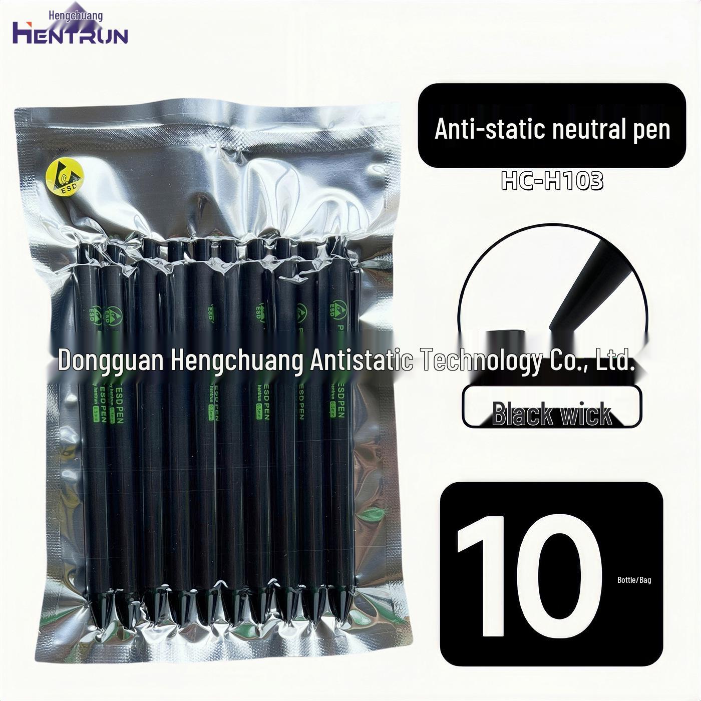 Anti-static Cleanroom Black Oil-Based Signature Pen Bullet tip 0.7 mm