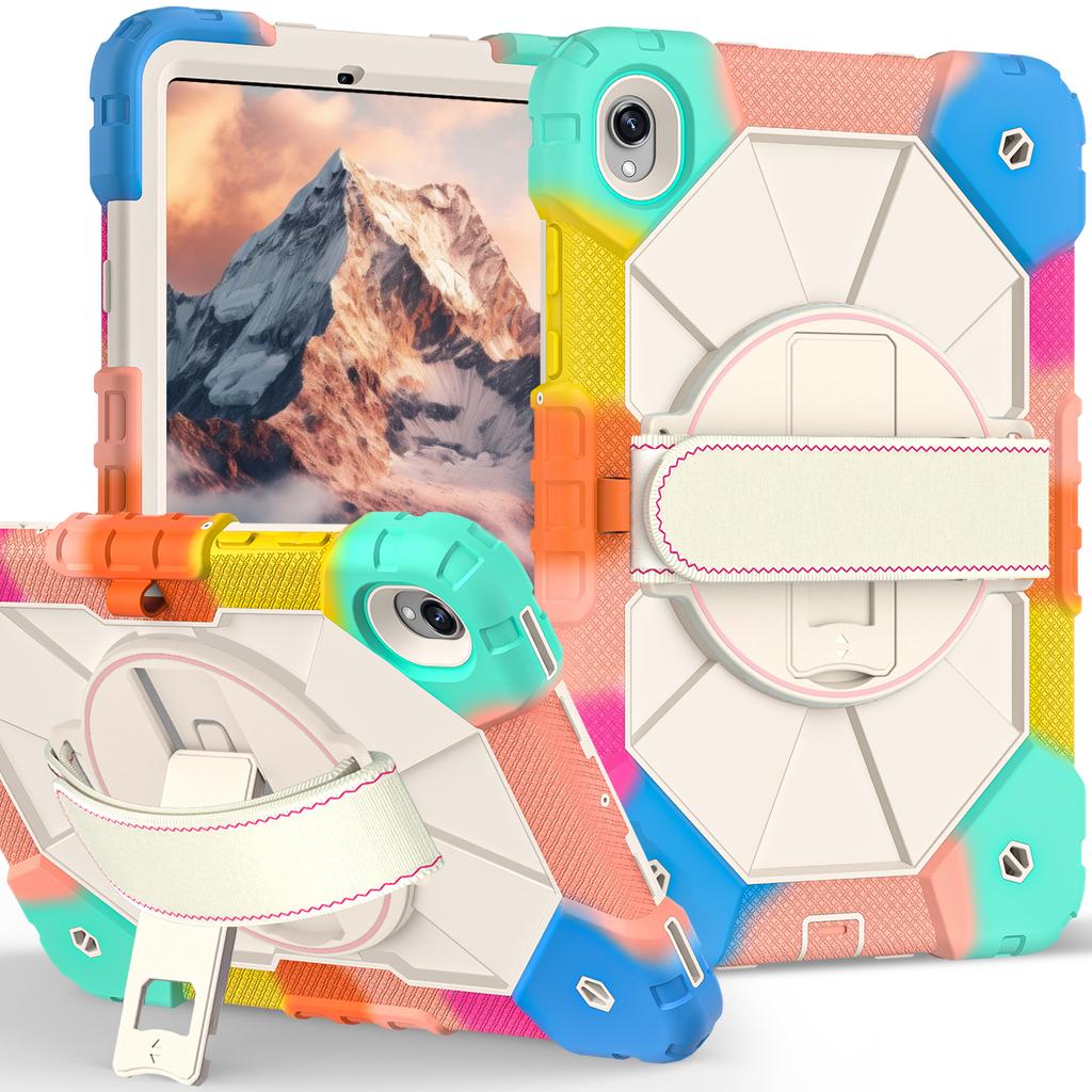 For Samsung Tab Case S11 S10 S9 FE A11 A9 Plus A7 Lite Tablet Stand Case Thick Shockproof with Rotating Strap Kickstand Cover