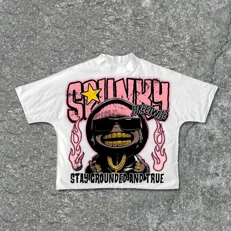 Graphic T Shirts Oversized Y2k Tops Cotton Goth T Shirt Pro Sweatshirt Men Clothing Fashion Trend Streetwear Unisex Harajuku