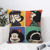 Love Mafalda Cartoon Pillowcase Doublesided Printing Polyester Cushion Cover Decorative Pillow Case Cover Home Square Xcm