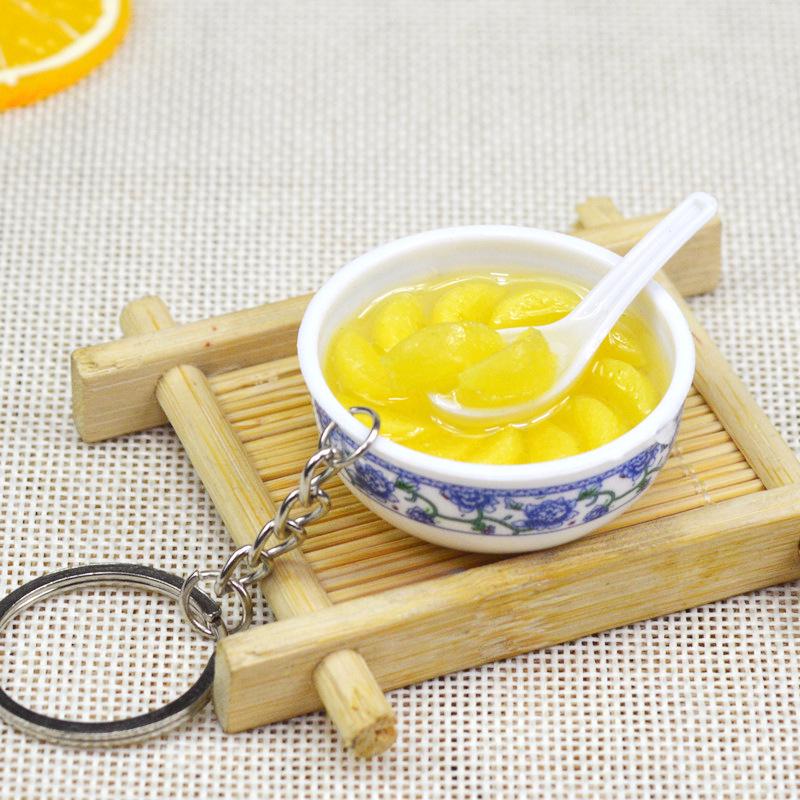 Kids' Mini Kitchenware: Noodle Bowl Keychain Fun Toy & Student Souvenir