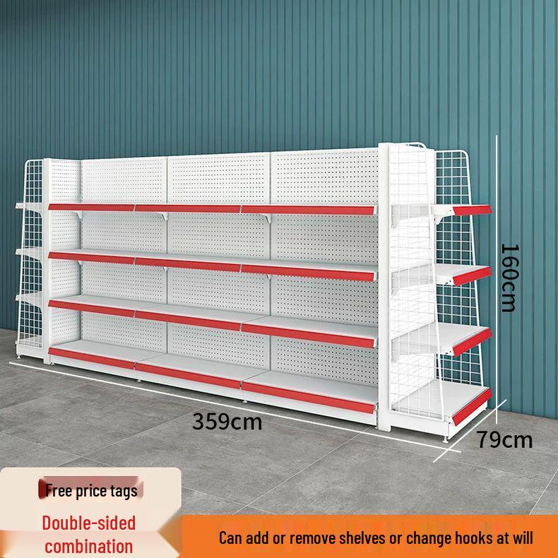 Multi-Layer Island Display Rack for Supermarkets, Convenience Stores, Pharmacies, Stationery, and Snack Shops