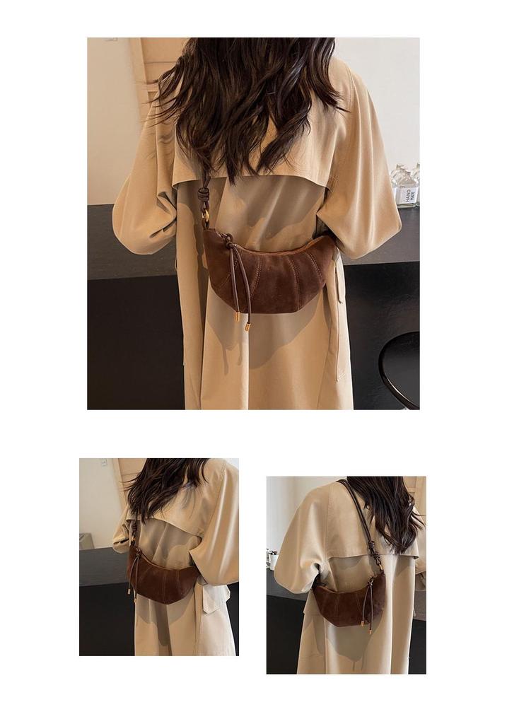Chic Underarm Croissant Bag - Versatile Retro Leather Crossbody for Women
