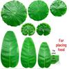 Tapis de table en feuille de bananier verte artificielle pour présentation de fruits et légumes