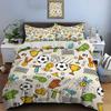 Soccer-themed Pattern Bedding Set for Kids Luxury Gift 3pcs Digital Print Comforter Set Soft Comfortable Breathable