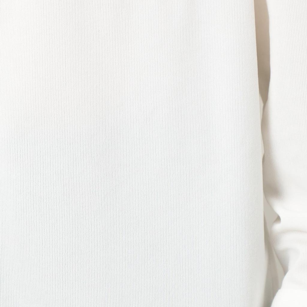 Koszula Comme Ca Ism Tricot ze sztruksowym kołnierzykiem stójką, biała, rozmiar M, 47-30IM06-205