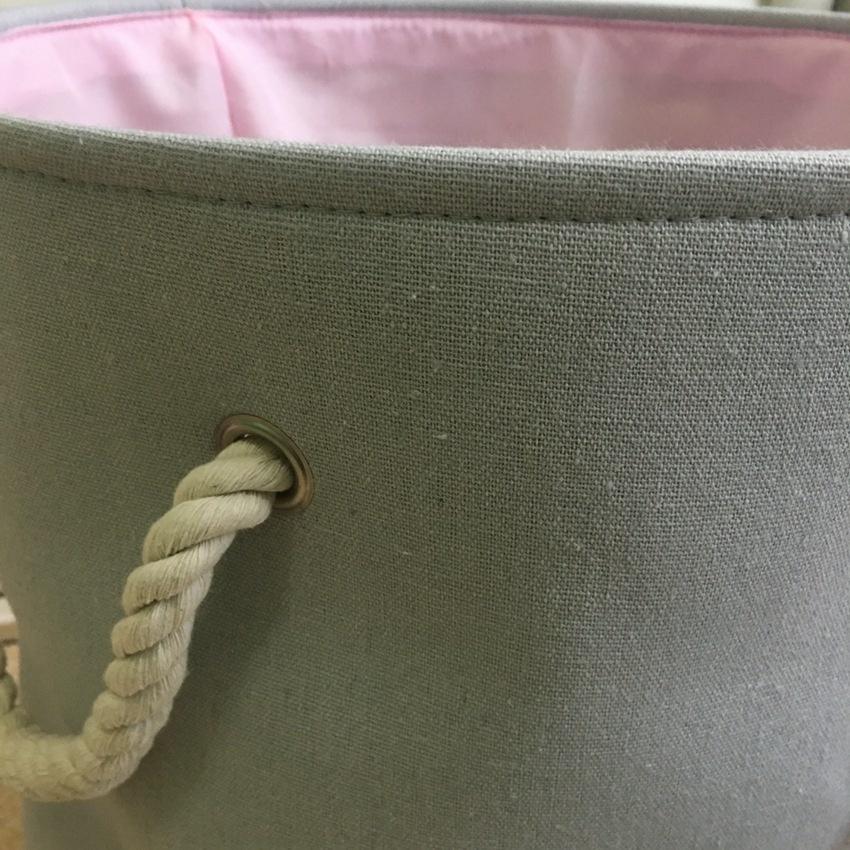 Lovely Girl Canvas Dirty Clothes Basket Home Bathroom Clothes Storage Basket