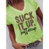 Plus Size, Cat Print Plus Size T-Shirt Short Sleeve V-Neck Women's Top