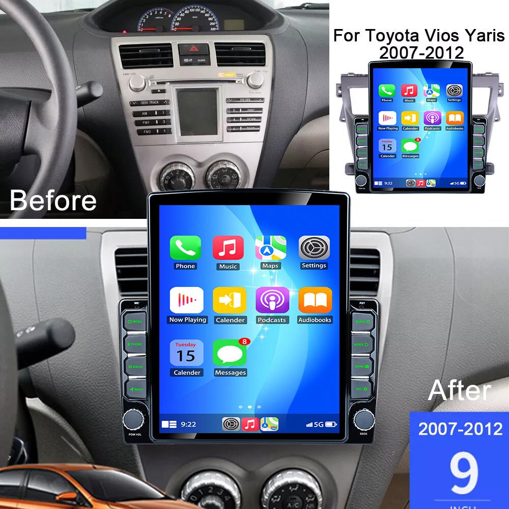 Radio Android 13 pentru Toyota VIOS Yaris 2007 2008 2009 2010-2012 Player Multimedia stereo auto Carplay Navigare GPS 2DIN