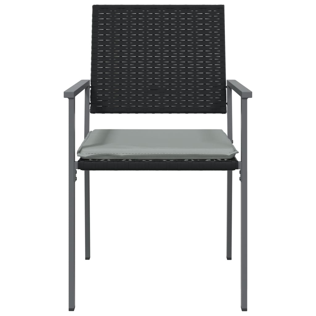 Garden Chairs with Cushions 6 pcs Black 54 x 62.5 x 89 cm Poly Rattan