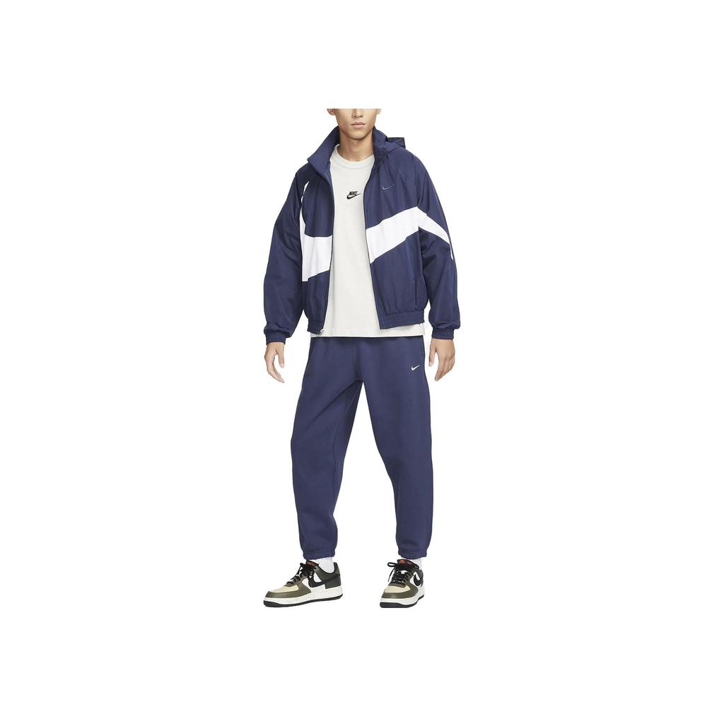 Nike Zip-Up Stand Collar Long Sleeve Jacket Men Outerwear Navy-Blue FB7878-410