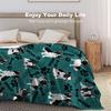 Cute Boston Terrier Blanket Soft Cozy Flannel Boston Terrier Throw Blankets Bedding Decor for Kids Adults Boston Dog Lover Gifts