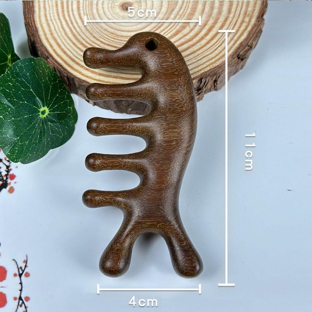 Blood Circulation Head Massage Comb Scalp Relax Sandalwood Hair Comb  Women/Girl