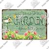Putuo Decor Garden Vintage Tin Sign Plaques Metal Retro Posters Wall Art Decoration for Backyard Room Rustic Home Farmhouse Gift
