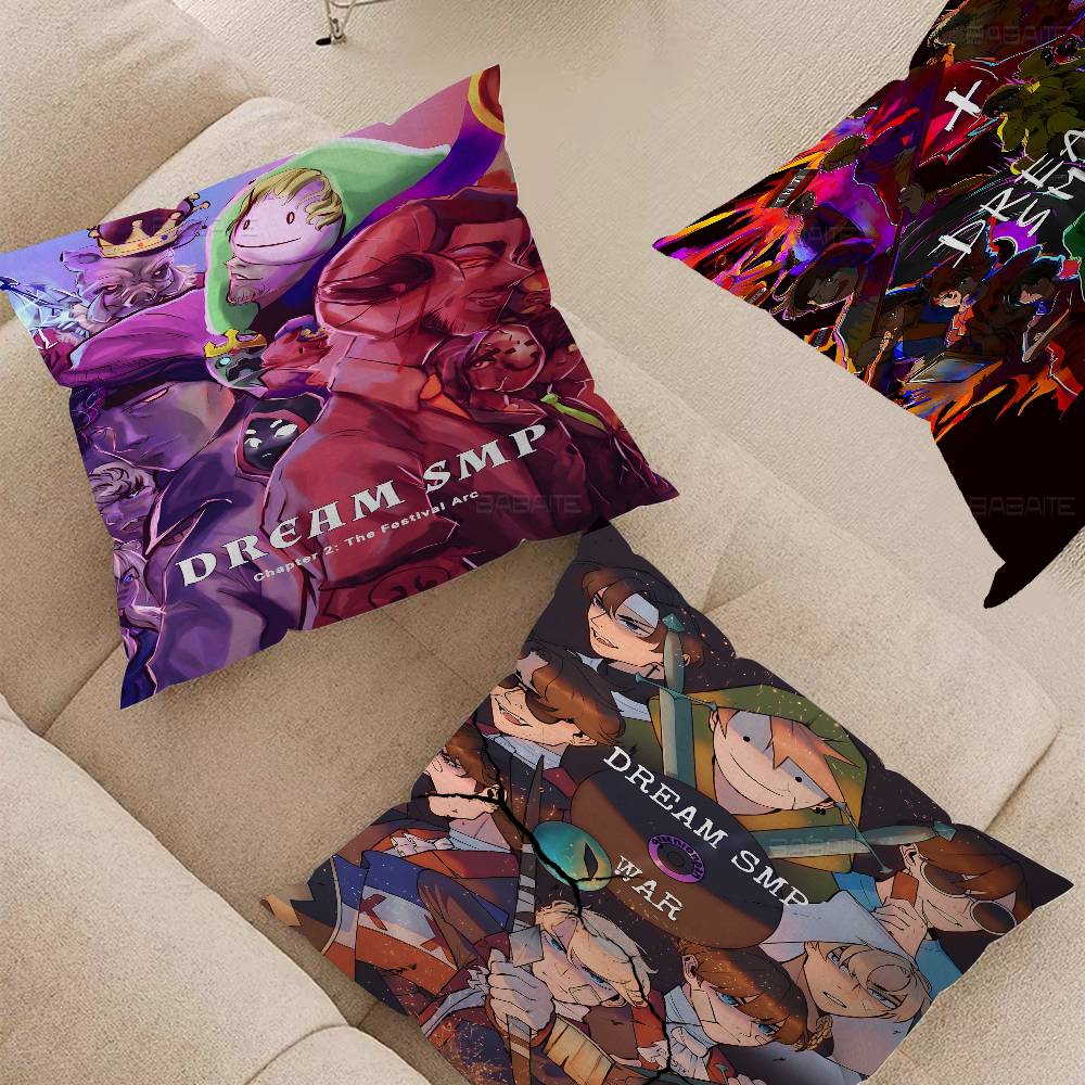 Dream Smp Japanese Anime Cushion Cover Pillowcase Upholstery Sofa Throw Pillow Home Decor Pillowcas