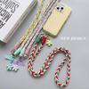 Trendy Multicolor Adjustable Crossbody Phone Lanyard - Thick Braided Anti-Drop Chain