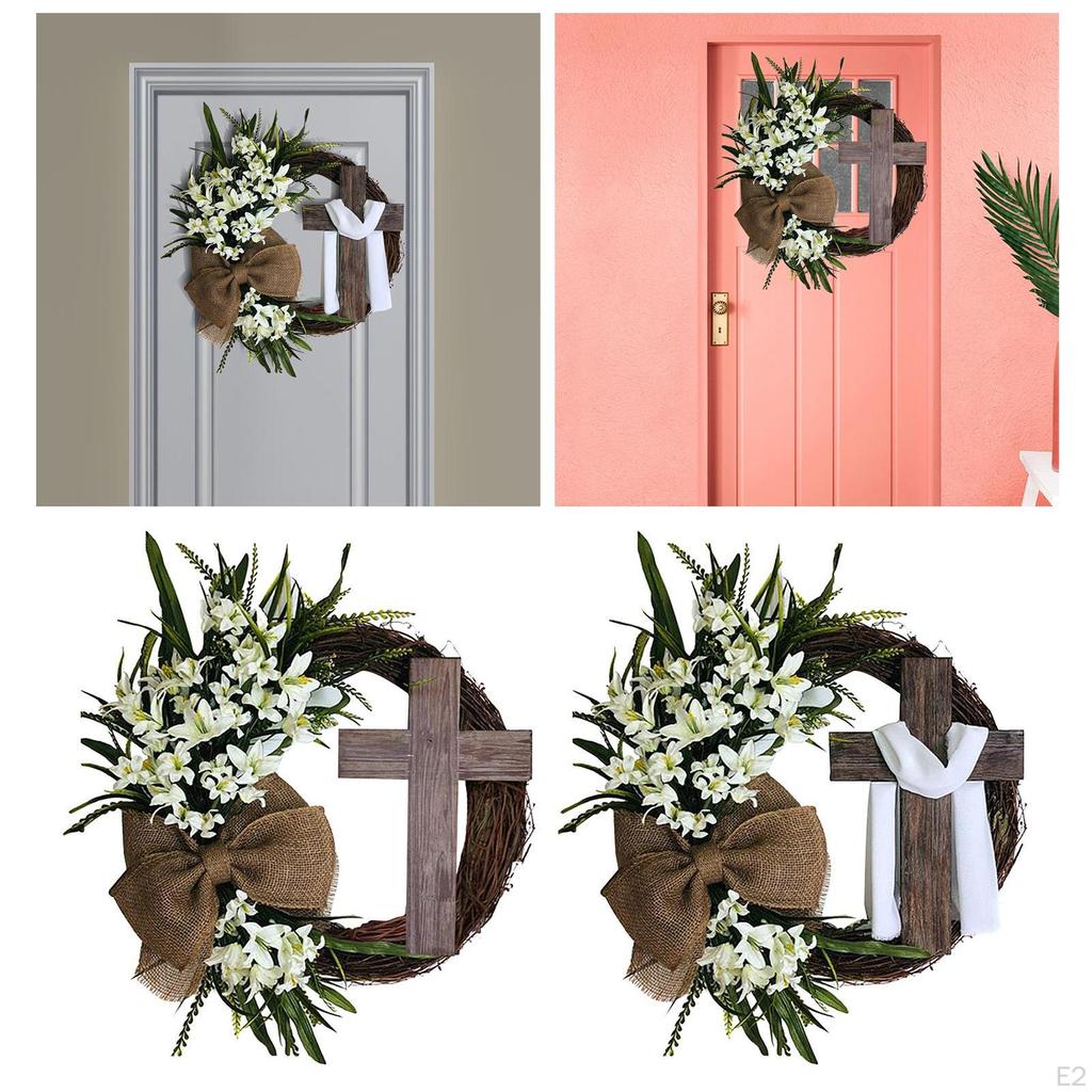 Künstlicher Osterkranz aus Weinreben mit DIY-Hänge-Jute, Rustikal für die Dekoration der Haustür, Hochzeit