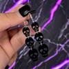 Stylish Acrylic Accessories for Costumes 1 Pair Halloween Earrings Women, Gothic Dangle Earrings, Fashionable Lightweight Women Spooky Bat Pumpkin