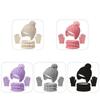 Warm Ears Baby Hat Scarf Gloves Set Solid Color Kids Hat Set Toddler Knitted Hats  Christmas Gift