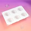 6 Cavity Heart Shaped Ball Mousse Silicone Molds Heart Shaped Chocolate Cake Dessert Molds French Pastry Baking Molds
