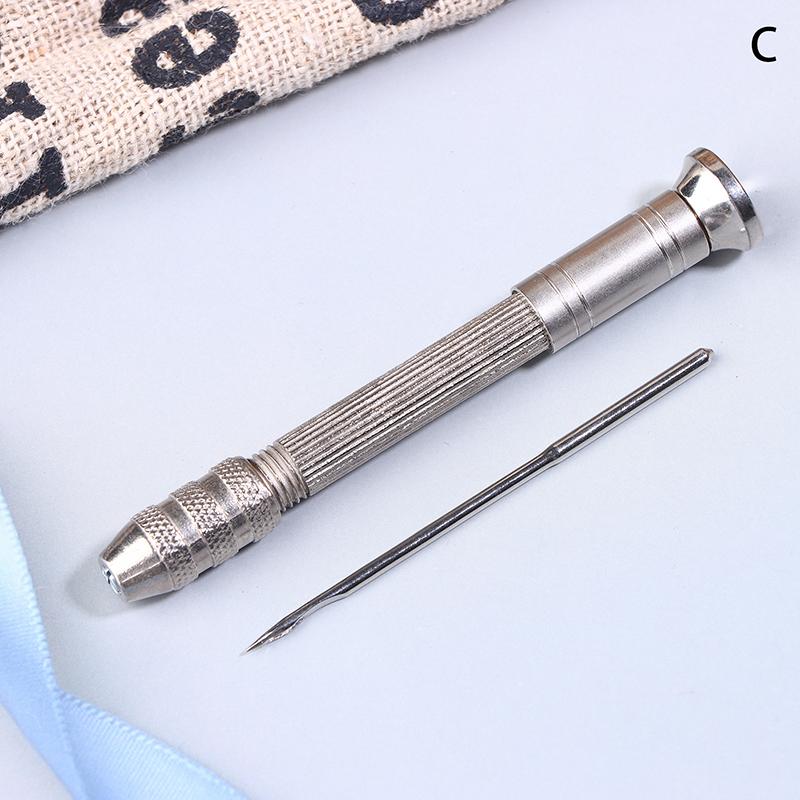Leather Sewing Awl Repair Kit Replaceable Punch Stitching Needles With Awl Handle For Shoes Stitching Diy Leathercraft