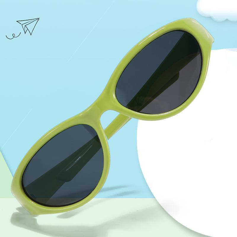 New Cat-eye Childrens Sunglasses UV Protection Silicone Frame Fashion Kids Shades Outdoor Sun Glasses 23089