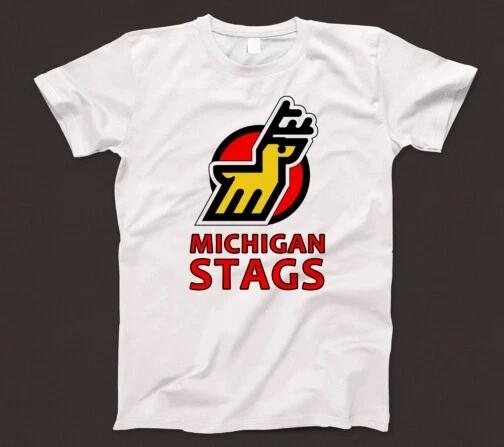 Футболка Michigan Stags 717 Детройт Ретро 1970-е Хоккей Спортивная Команда Red Wings S