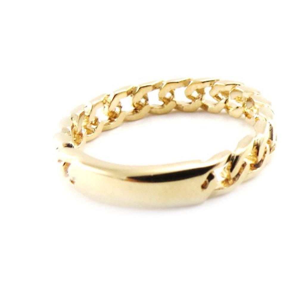 Guldpläterad vigselring 'Link of Love' - 3 mm