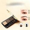 Three-color Eyebrow Powder, Eyebrow Pencil, Eyebrow Artifact, Compact and Portable, One-word Eyebrow Grooming, Natural Makeup, Novice Students