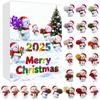 2025 Snowman Advent Calendar for Kids 24-Day Christmas Countdown Box with Acrylic Ornaments Multifunctional Holiday Decoration