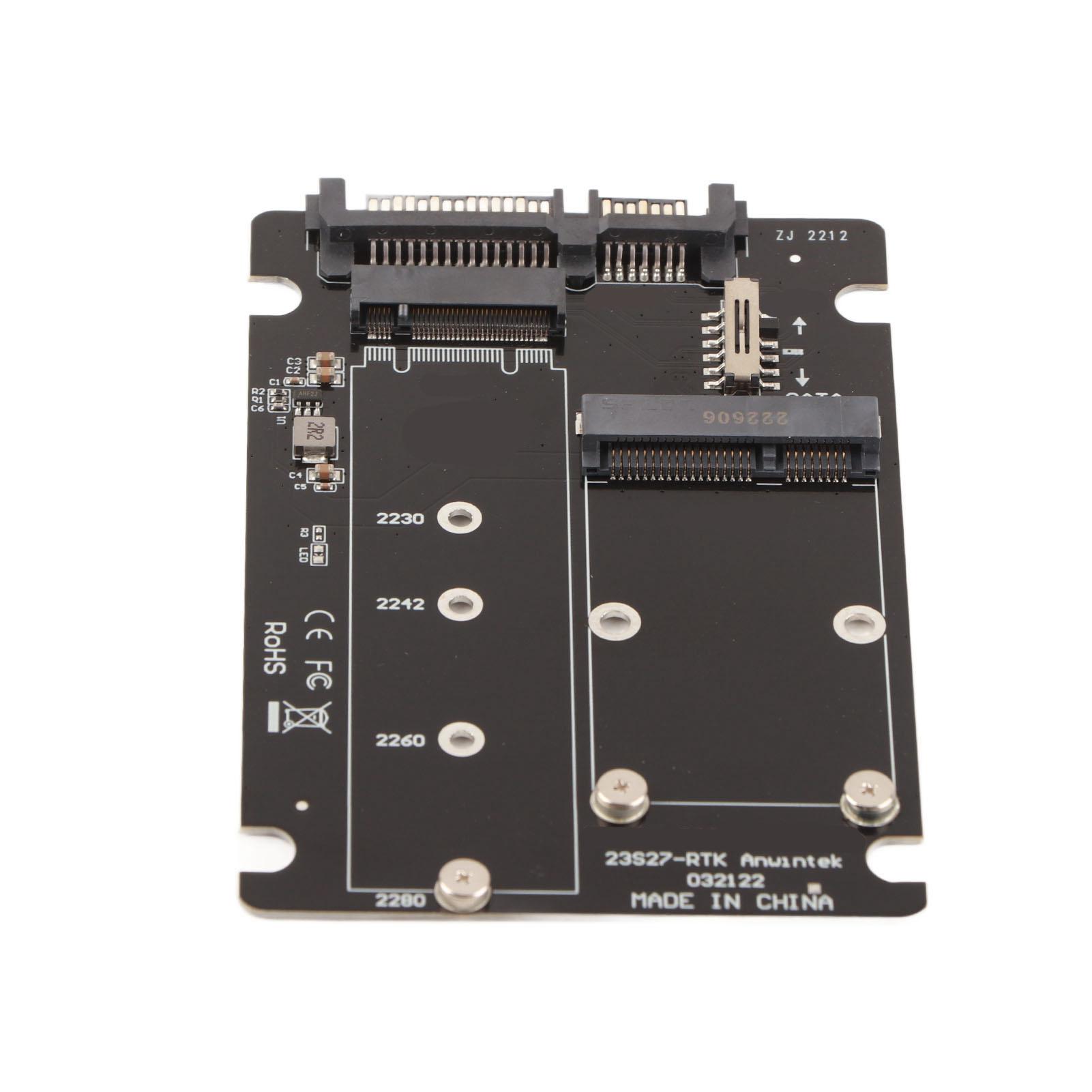 

Адаптерна карта SSD із подвійним інтерфейсом MSATA M.2 Адаптерна карта SSD 6 Гбіт/с із зовнішнім 2,5 дюйма типу C