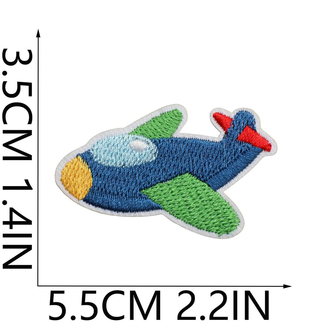 Cute Little Ship Embroidery Cloth Sticker Hot Air Balloon Patch Sticker Children'S Clothing Embellishment Traffic Lights Car Computer Embroidery Label