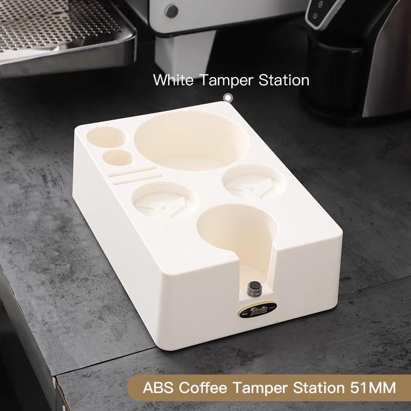 

Coffee Tamper Station Stand For 51MM 58MM Portafilter Holder ABS Konck Box Delonghi E61 Gaggia Espresso Accessories Barista Tool