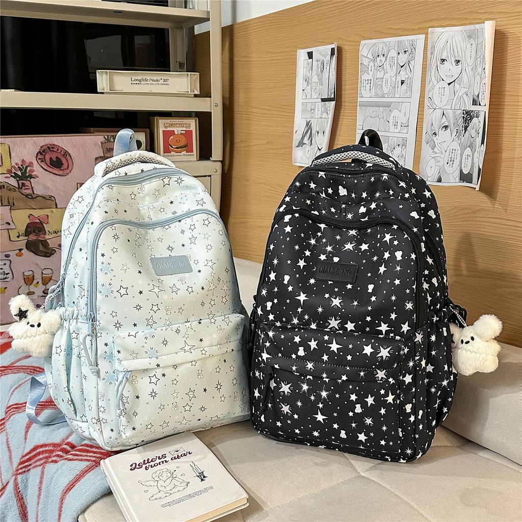 Schoolbag Large-capacity Schoolbag Female New Junior High School Student College Student High-value Star Backpack Versatile Leisure Travel Backpack