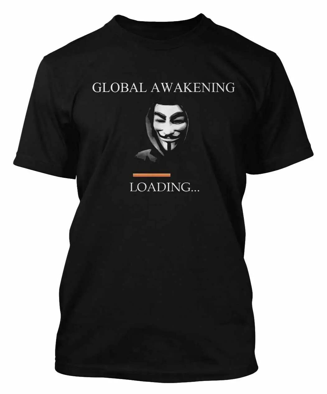 V for Vendetta Mask Global Awakening Anonymous Mens TShirt Summer Cotton Short Sleeve ONeck Unisex T Shirt New S3XL S